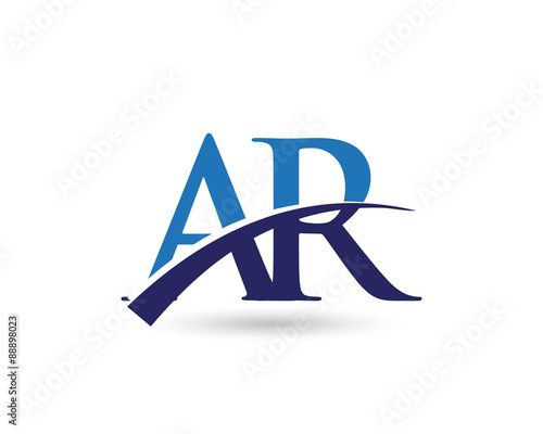 AR Logo Letter Swoosh