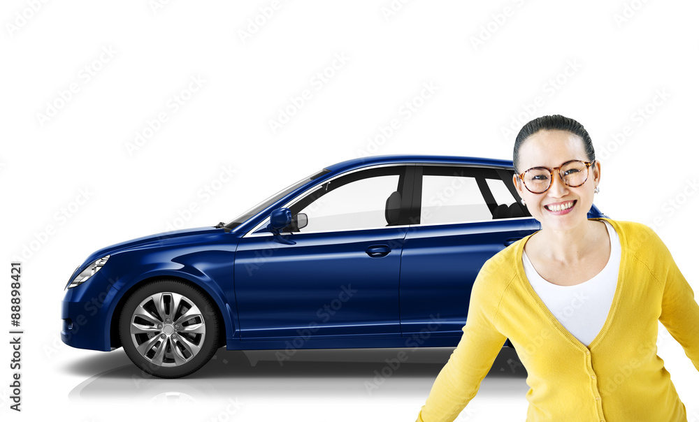 Car Vehicle Hatchback Transportation 3D Illustration Concept Car Vehicle Hatchback Transportation 3D Illustration Concept