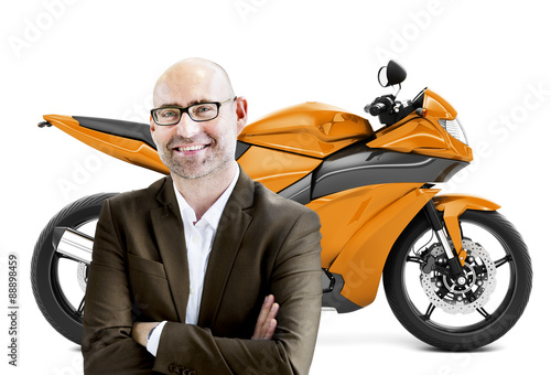 Bild auf Leinwand Motorbike Motorcycle Bike Roadster Transportation Concept