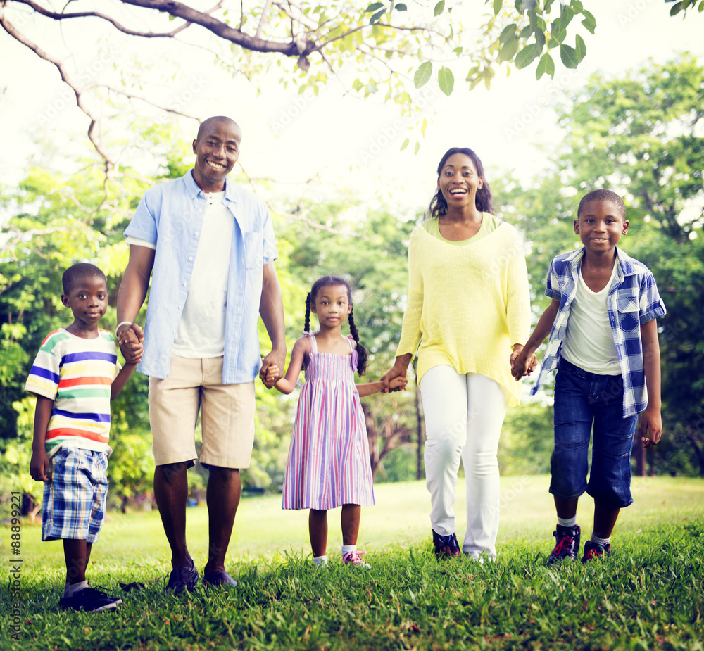 African Family Happiness Holiday Vacation Activity Concept African Family Happiness Holiday Vacation Activity Concept