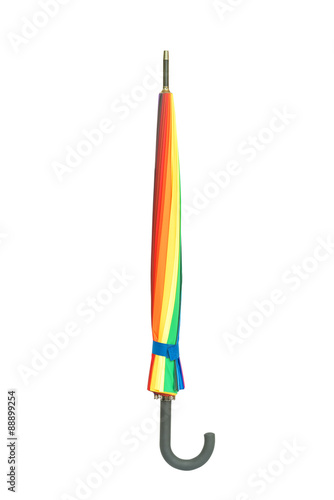 Colorful umbrella isolated on white background. This has clippin photo