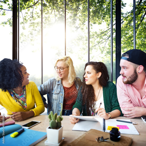 Meeting Talking Discussion Brainstorming Communication Concept photo