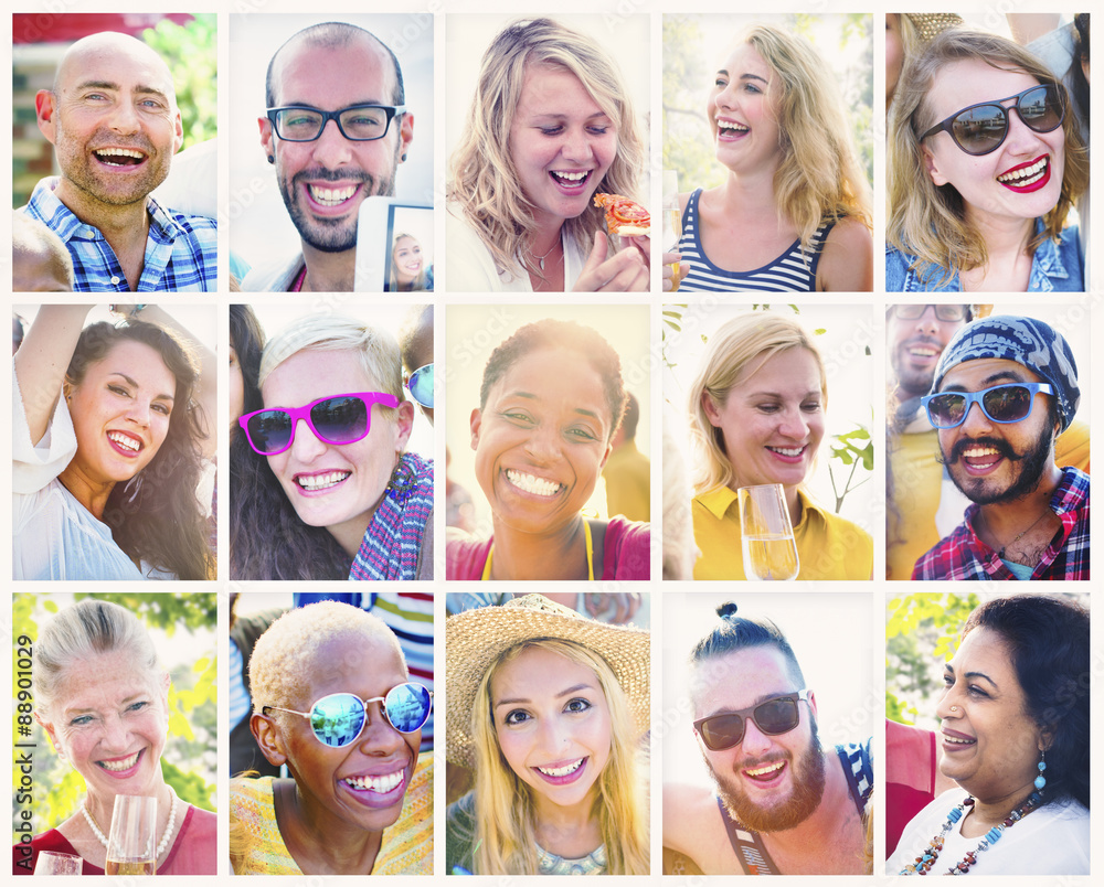 Variation Diversity Collection People Smiling Concept Variation Diversity Collection People Smiling Concept