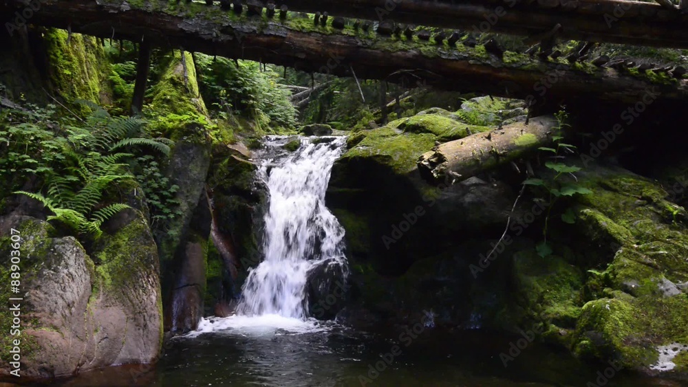 High mountain waterfall High mountain waterfall