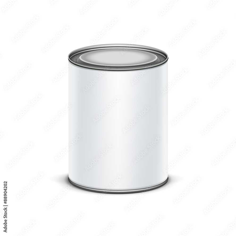 White tin box packaging container tea coffee isolated vector White tin box packaging container tea coffee isolated vector