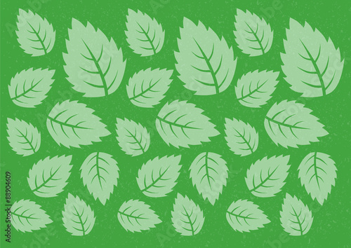 green stylized leaf pattern. Vector illustration