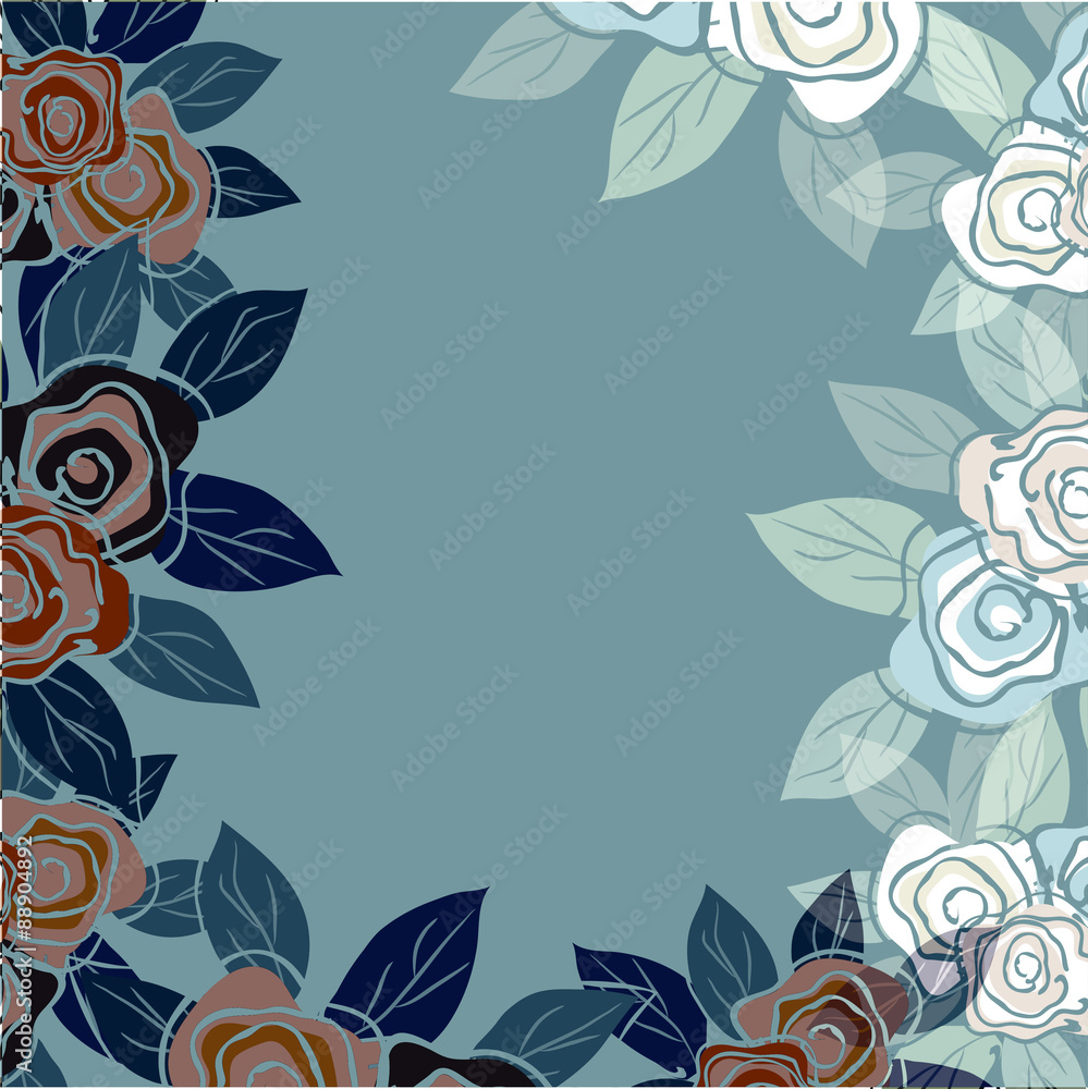 Greeting card with roses Greeting card with roses