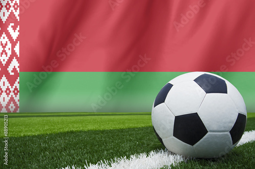 Belarus flag and soccer ball