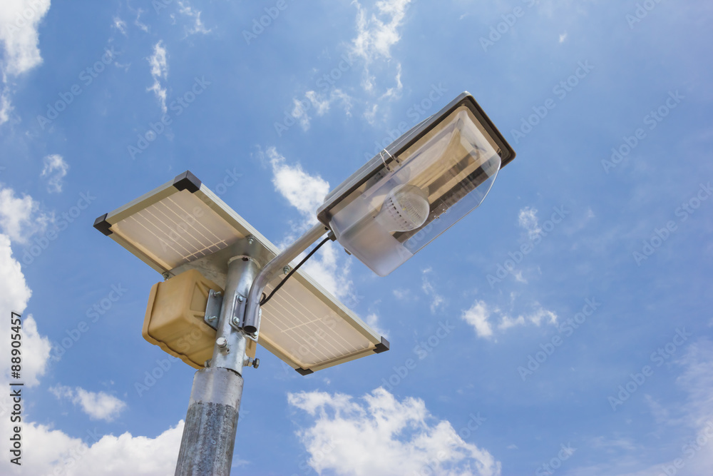solar cell lamp on street solar cell lamp on street