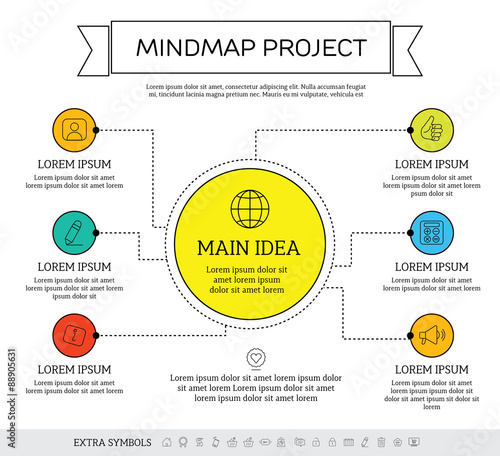 Mindmap, scheme infographic design concept