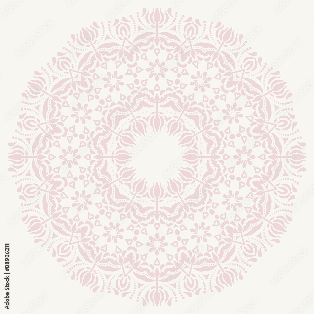 Oriental Abstract Vector Round Pattern
