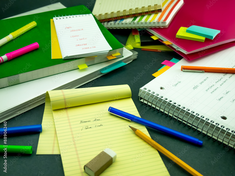 Learning New Language Writing Words Many Times on the Notebook; Learning New Language Writing Words Many Times on the Notebook;