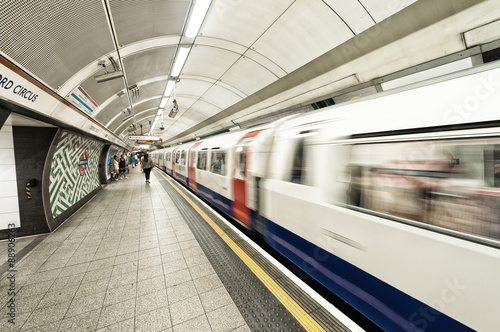 LONDON - JUNE 16: Inside view of London underground on June 16,