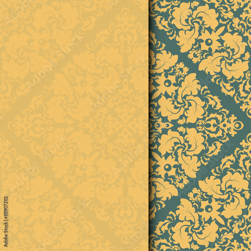 Vector damask frame.