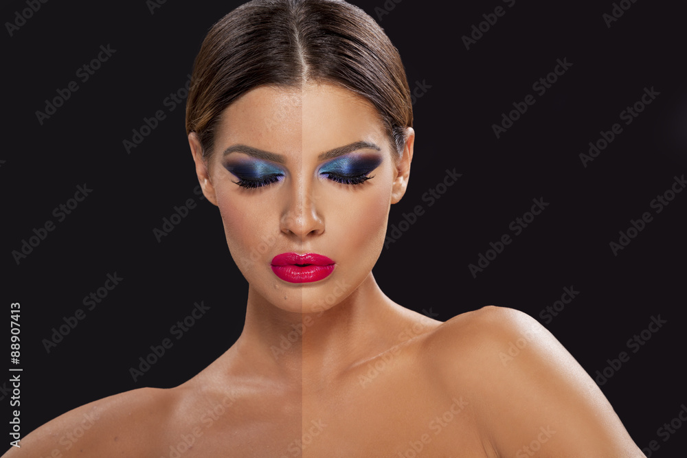 Portrait of beautiful woman - studio shot Portrait of beautiful woman - studio shot