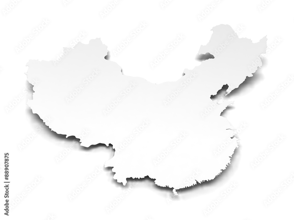 Paper map of China