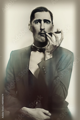 Obraz na plátně retro portrait of an adult man