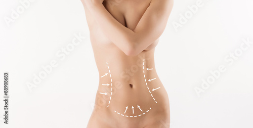 Body correction with the help of plastic surgery on white