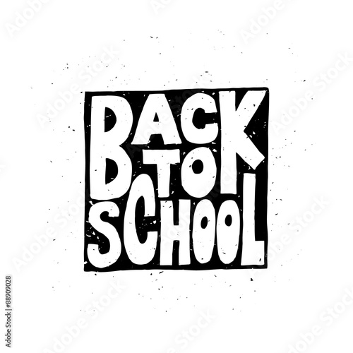 Back to school poster with lettering