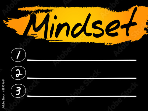 Mindset Blank List, vector concept background
