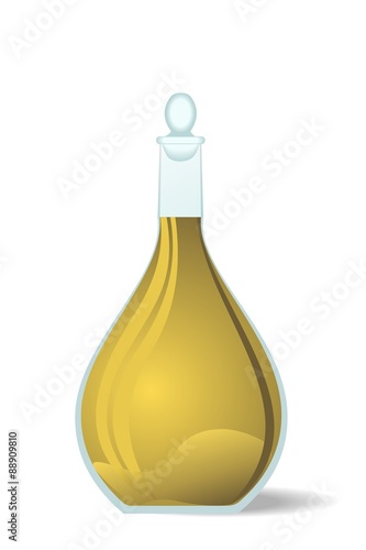 Illustration white wine decanter