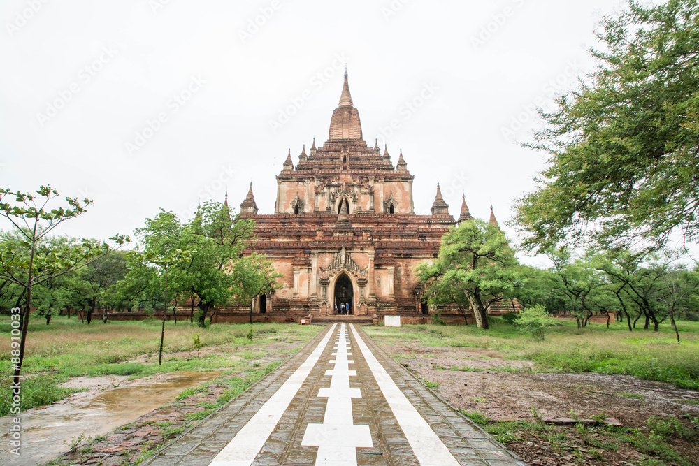 Sulamani temple (Pagoda) in Old Bagan (Pagan), Myanmar (Burma). The temple is one of the most-frequently visited in Bagan
