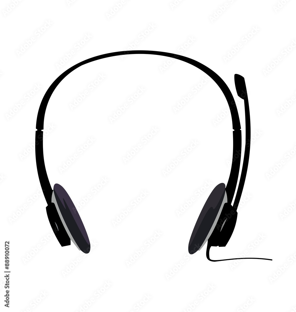 Realistic illustration of headset Realistic illustration of headset