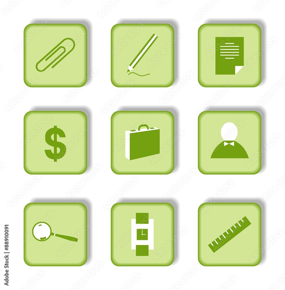 Green sticker with icon 9 Green sticker with icon 9