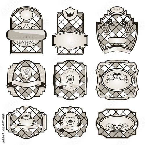 set retro variation vintage labels (11)