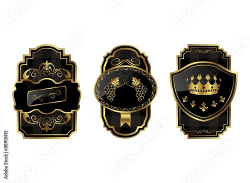 black-gold decorative frames