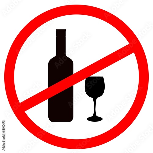 Sign stop alcohol