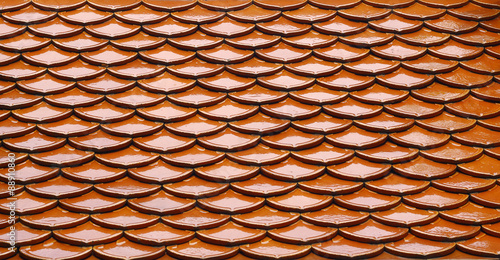 Roof tile pattern background of Thailand.