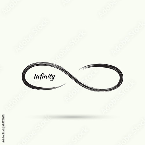 Hand Drawn Scribble Infinity sign.