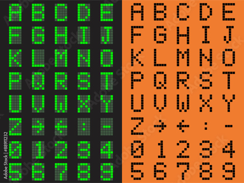 ixel font and numbers