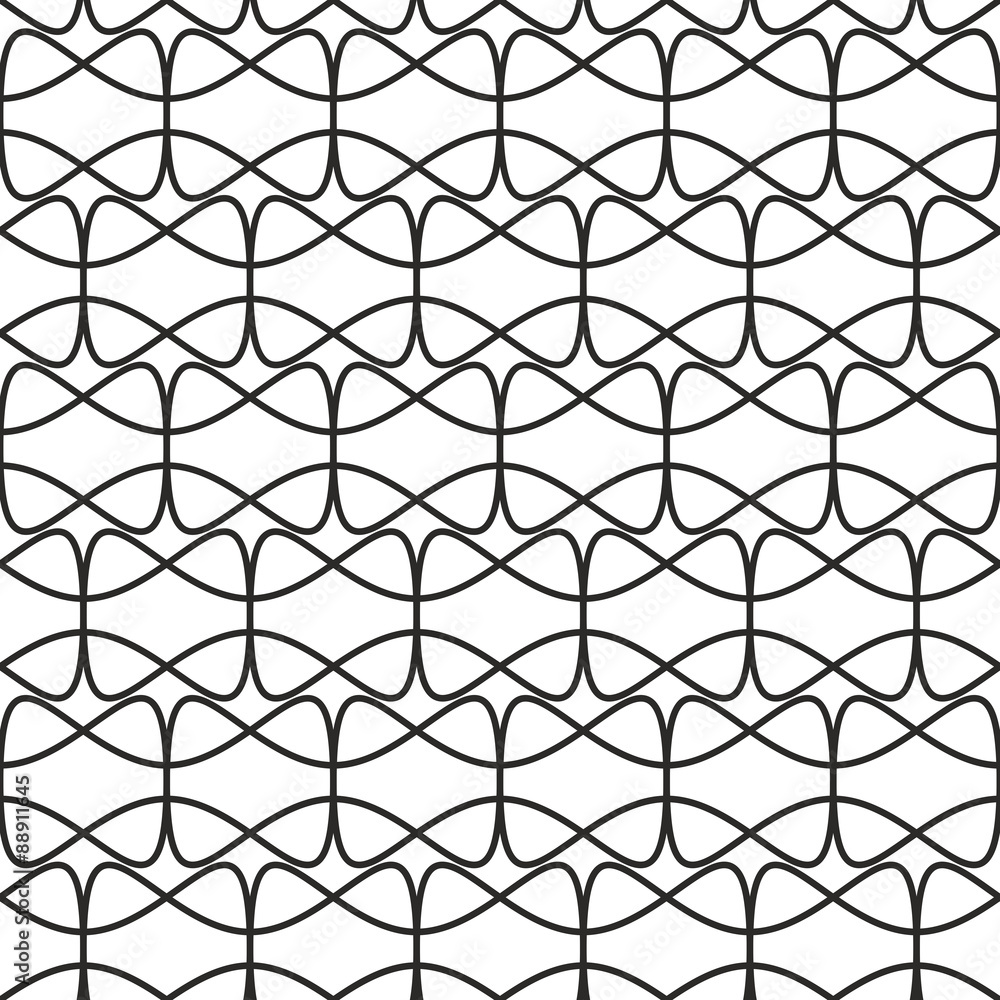 Naklejka premium seamless geometric rounded shapes pattern