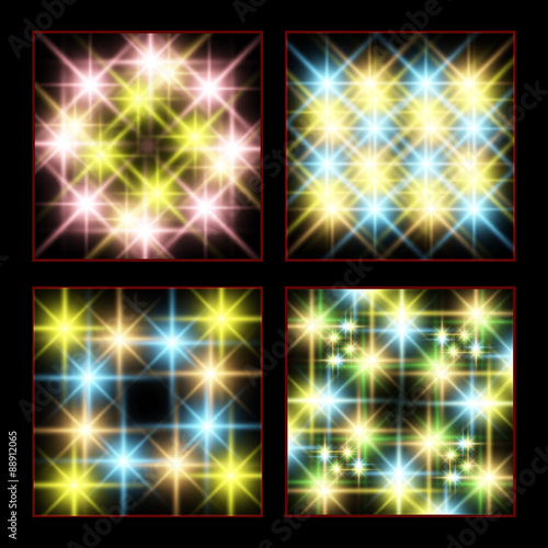 Abstract neon elements for design