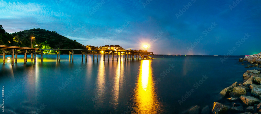 Panorama Twilight sea at Khao Laem Ya National Park, Rayong Panorama Twilight sea at Khao Laem Ya National Park, Rayong
