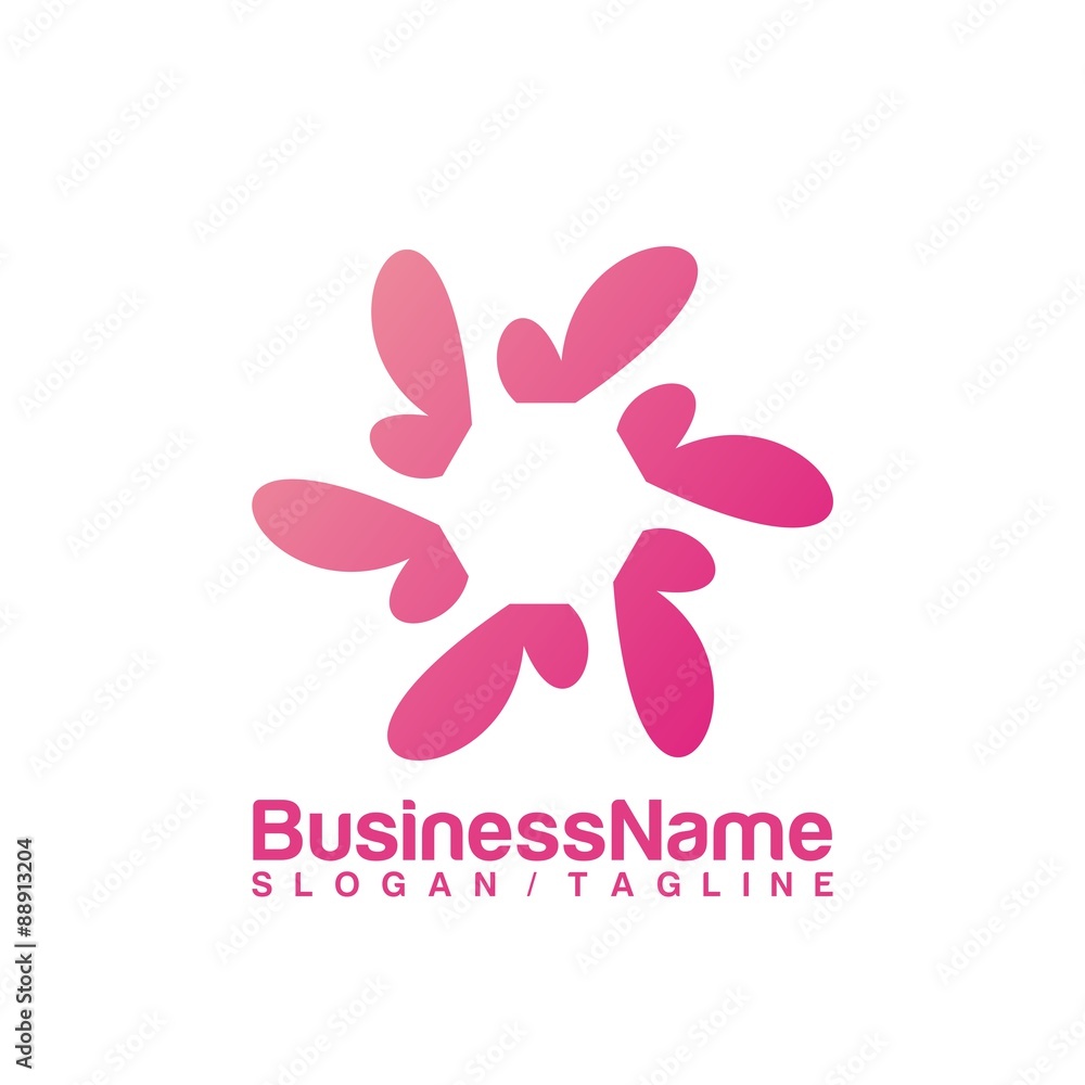 Flower vector logo icon Flower vector logo icon