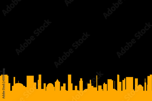 Black Background Cityscape