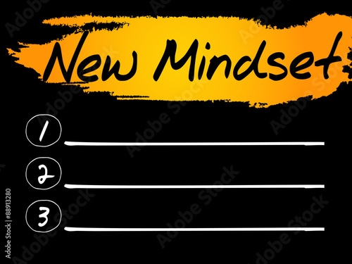 New Mindset Blank List, vector concept background