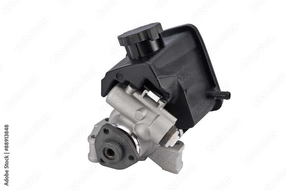 Naklejka premium Power steering pump on a white background