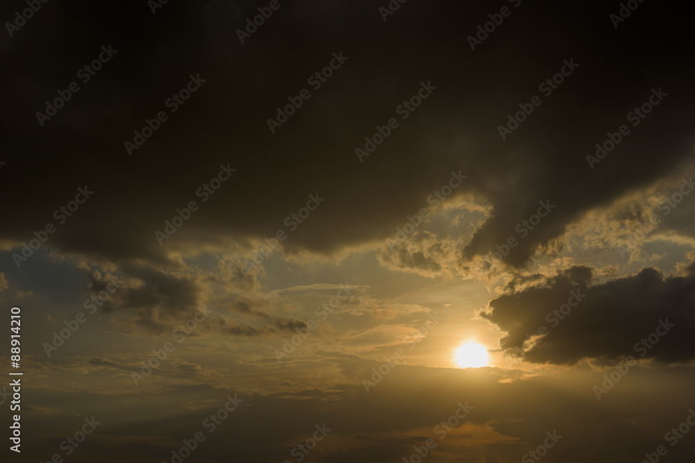 Sky, sunset background