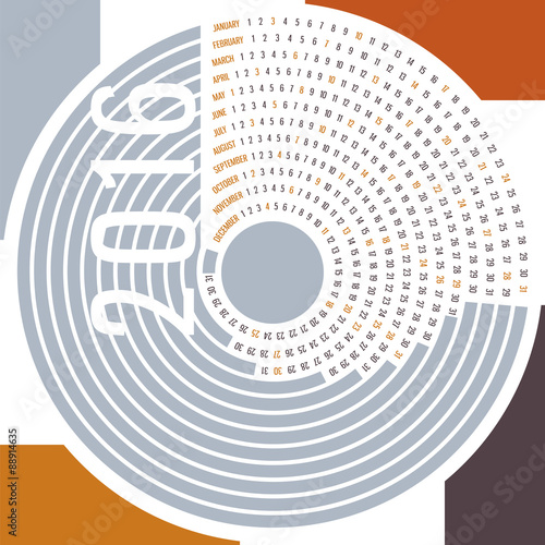 Swirl calendar 2016