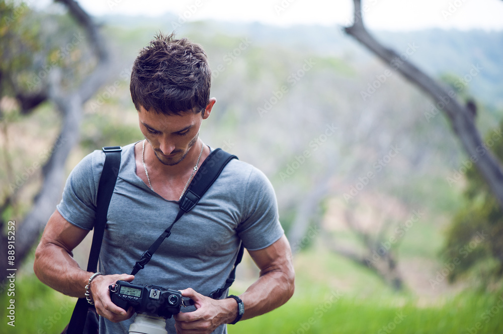 Fashion photographer photographing nature Fashion photographer photographing nature