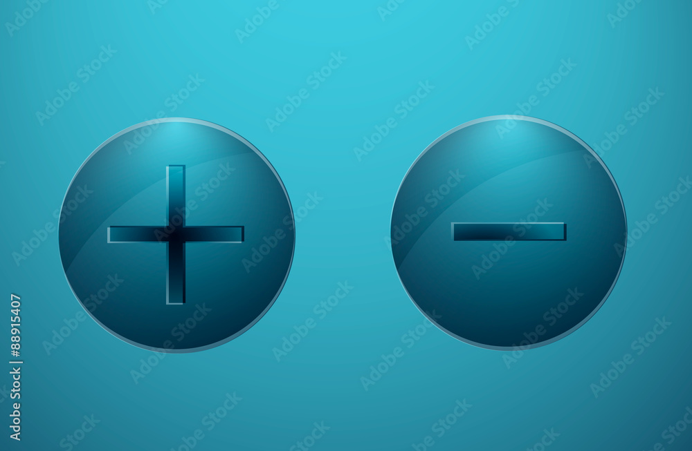 Obraz premium Plus and minus