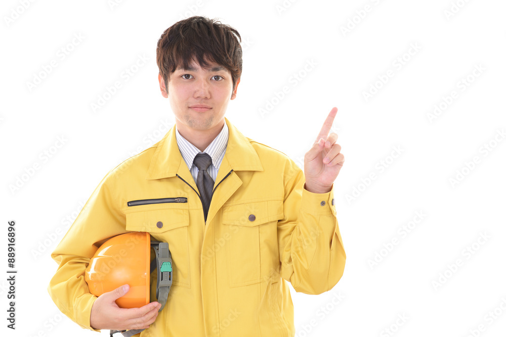 笑顔の労働者