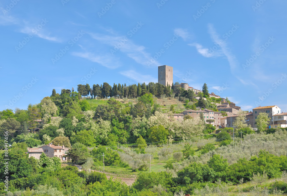 Bergdorf Montecatini bei Volterra in der Toskana,Italien