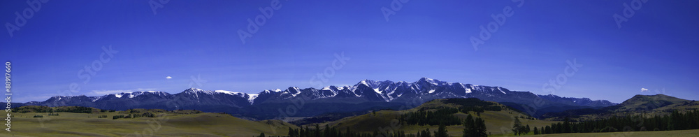 Panorama of North-Chuya ridge in the Altai Mountains Panorama of North-Chuya ridge in the Altai Mountains