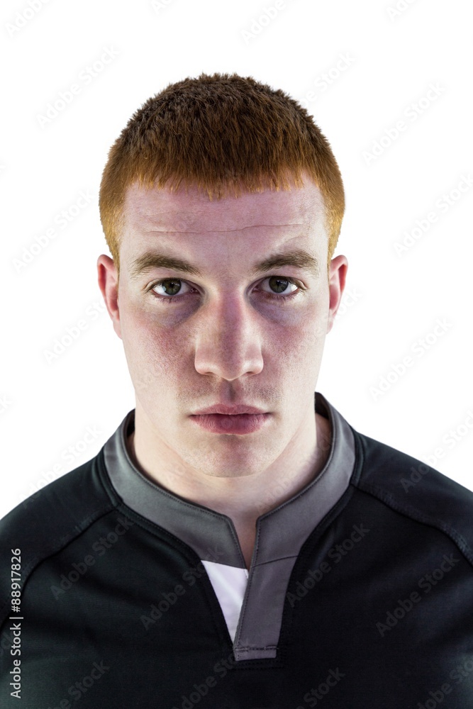 Rugby player looking at the camera Rugby player looking at the camera