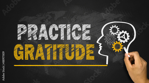 Картината върху платно practice gratitude